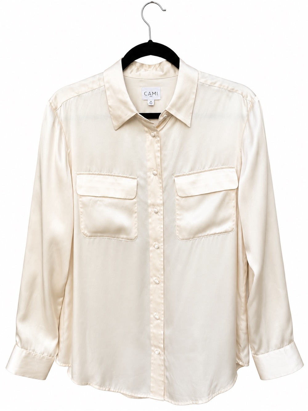 Cami NYC Blouse Silk Long Sleeve Medium Button down business casual office
